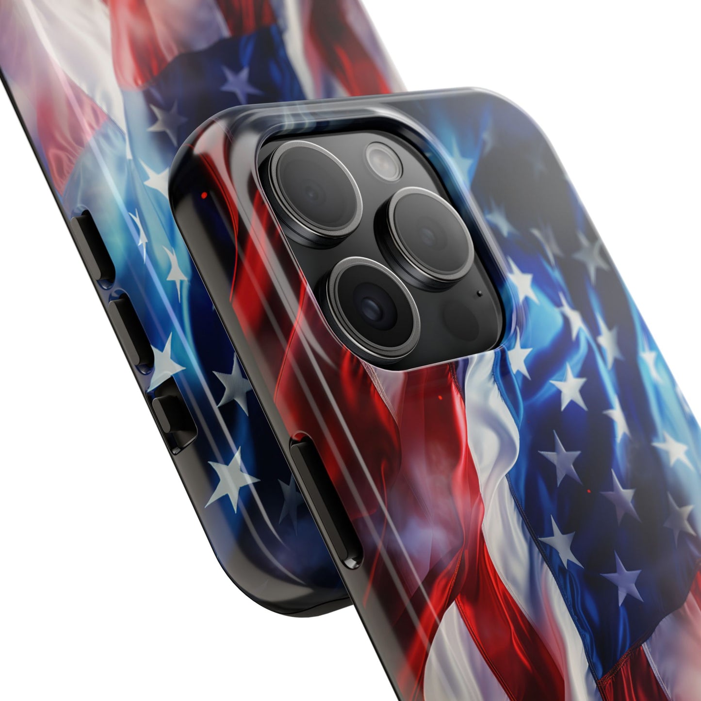 Patriotic Tough Phone Cases, American Flag Accessory, Durable Phone Cover, Gift for Veterans, Independence Day Decor