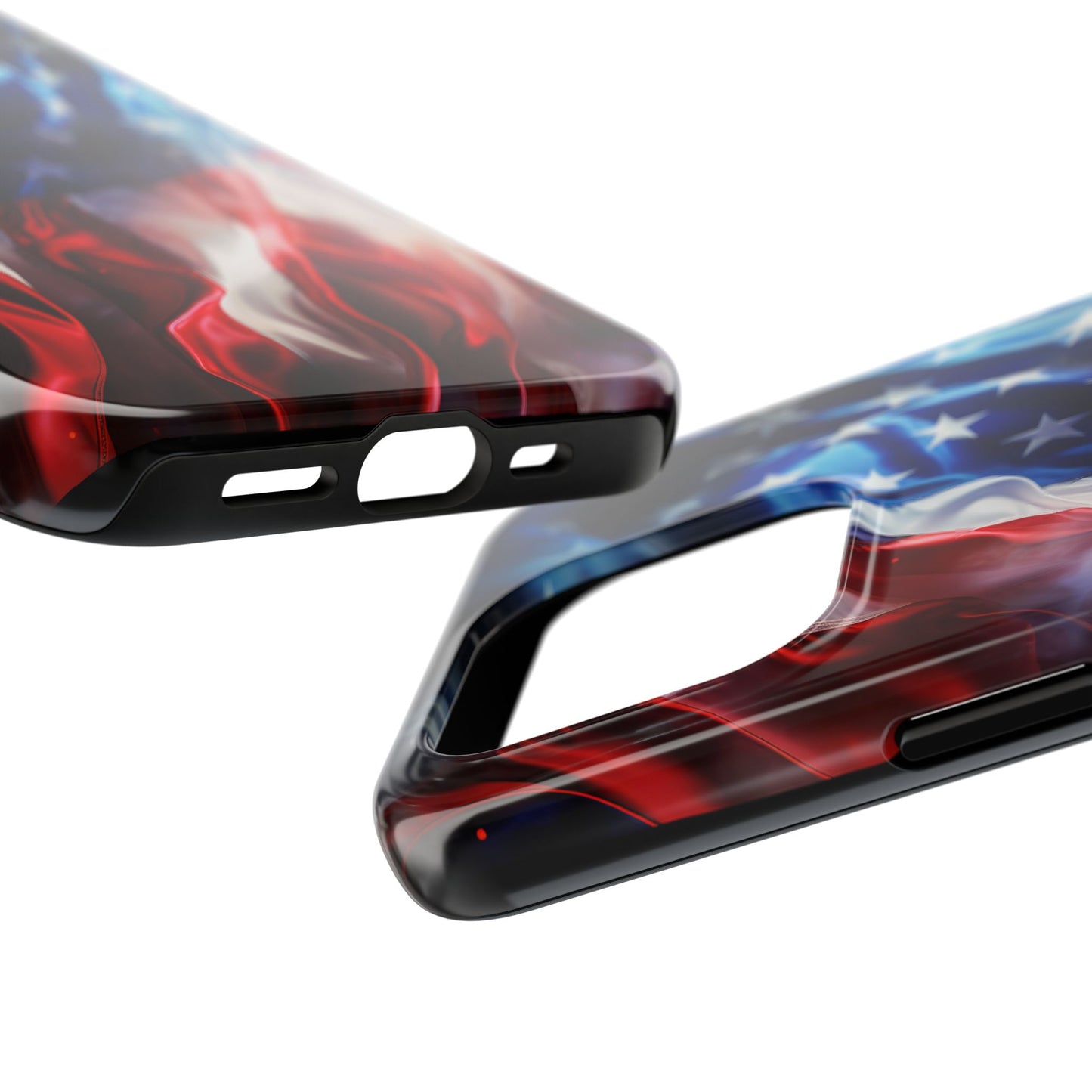 Patriotic Tough Phone Cases, American Flag Accessory, Durable Phone Cover, Gift for Veterans, Independence Day Decor