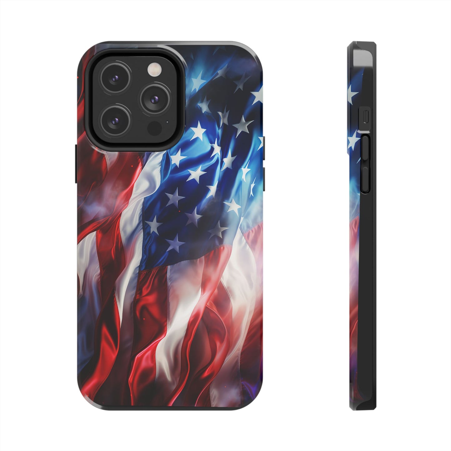Patriotic Tough Phone Cases, American Flag Accessory, Durable Phone Cover, Gift for Veterans, Independence Day Decor