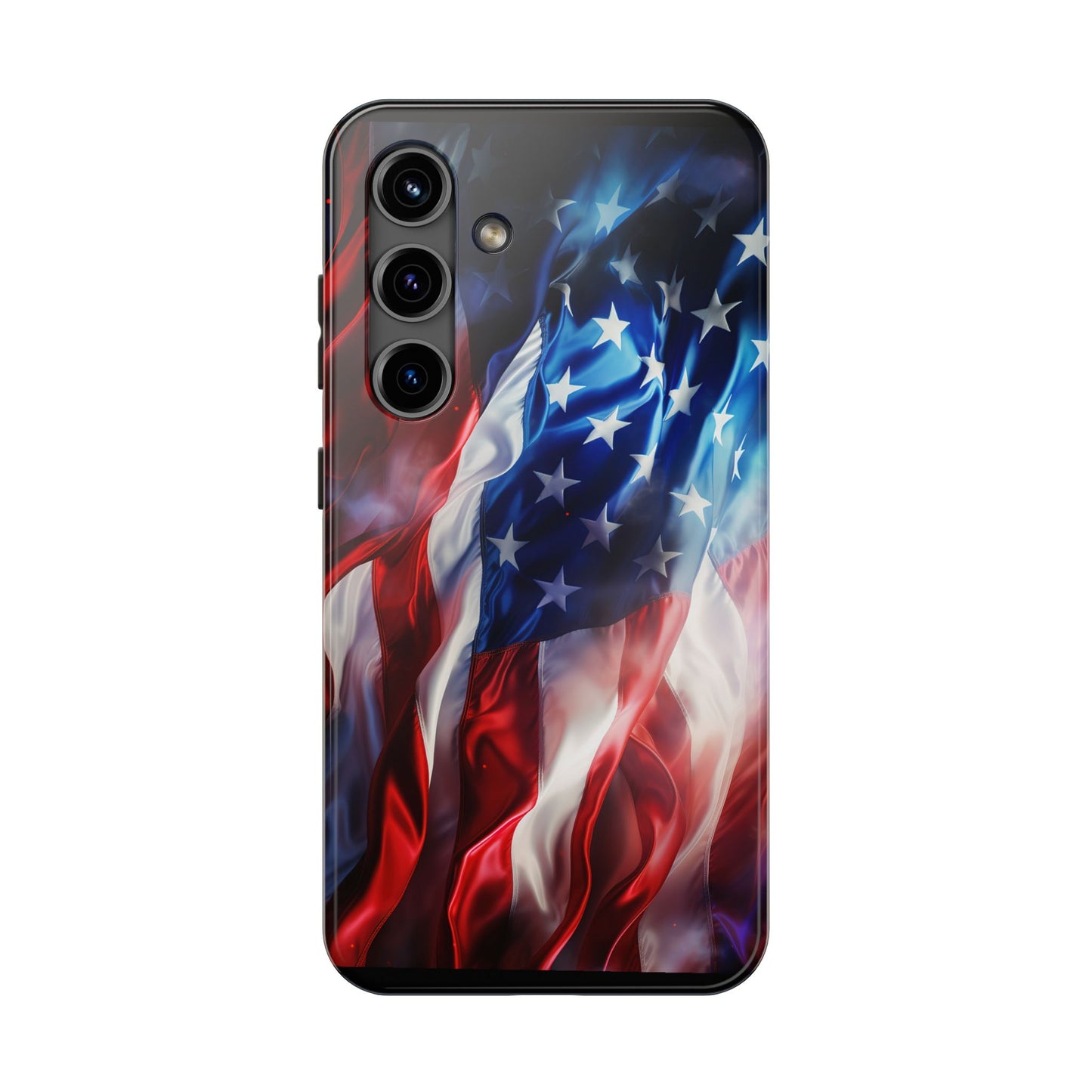 Patriotic Tough Phone Cases, American Flag Accessory, Durable Phone Cover, Gift for Veterans, Independence Day Decor