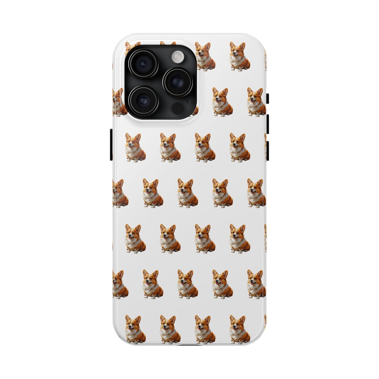 Cute Corgi Pattern Tough Phone Case - Stylish, Durable, Unique Gift for Dog Lovers, Pet Owners, Corgi Fans, and Birthdays