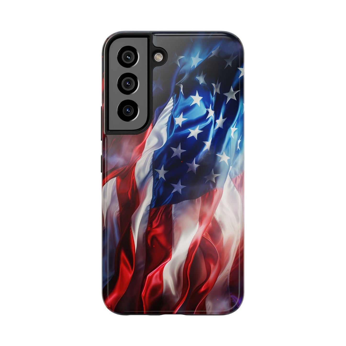 Patriotic Tough Phone Cases, American Flag Accessory, Durable Phone Cover, Gift for Veterans, Independence Day Decor