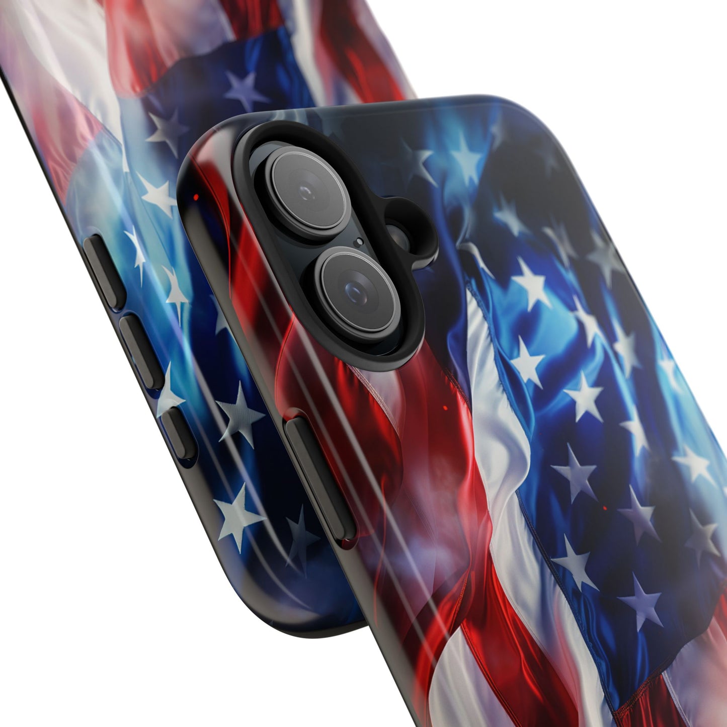 Patriotic Tough Phone Cases, American Flag Accessory, Durable Phone Cover, Gift for Veterans, Independence Day Decor