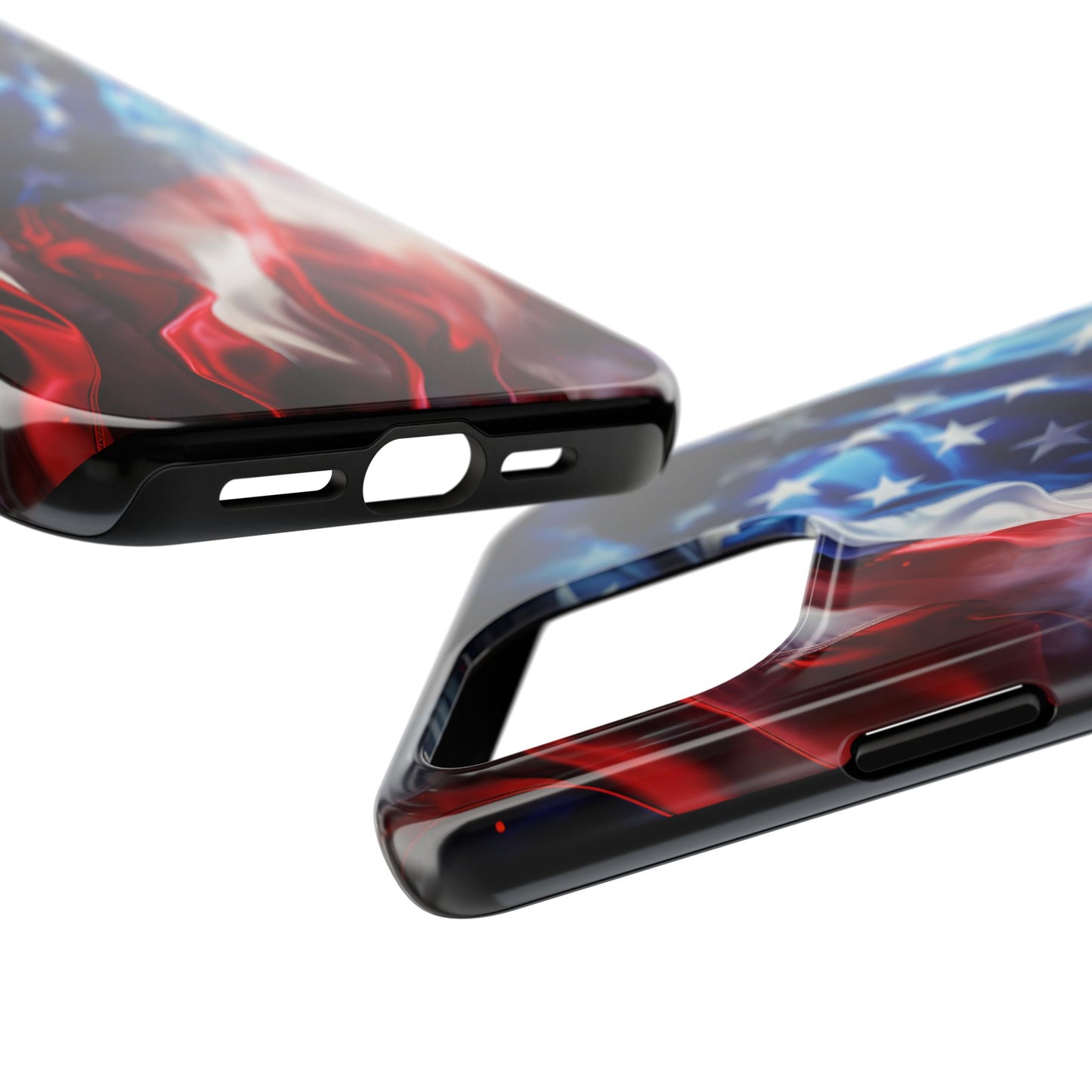 Patriotic Tough Phone Cases, American Flag Accessory, Durable Phone Cover, Gift for Veterans, Independence Day Decor