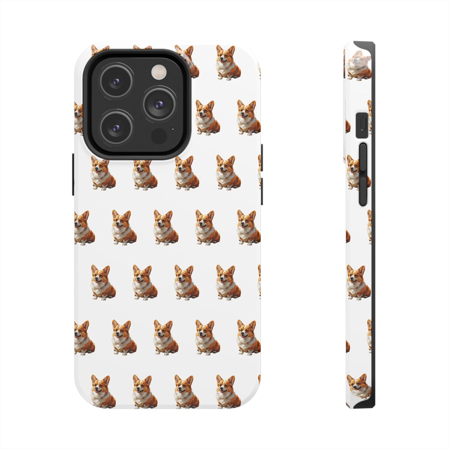 Cute Corgi Pattern Tough Phone Case - Stylish, Durable, Unique Gift for Dog Lovers, Pet Owners, Corgi Fans, and Birthdays