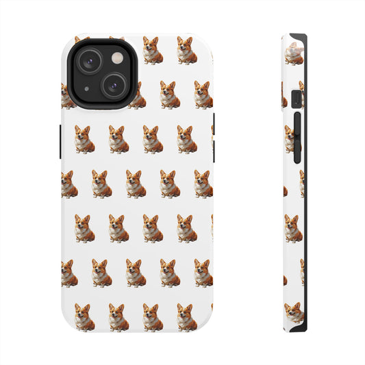 Cute Corgi Pattern Tough Phone Case - Stylish, Durable, Unique Gift for Dog Lovers, Pet Owners, Corgi Fans, and Birthdays