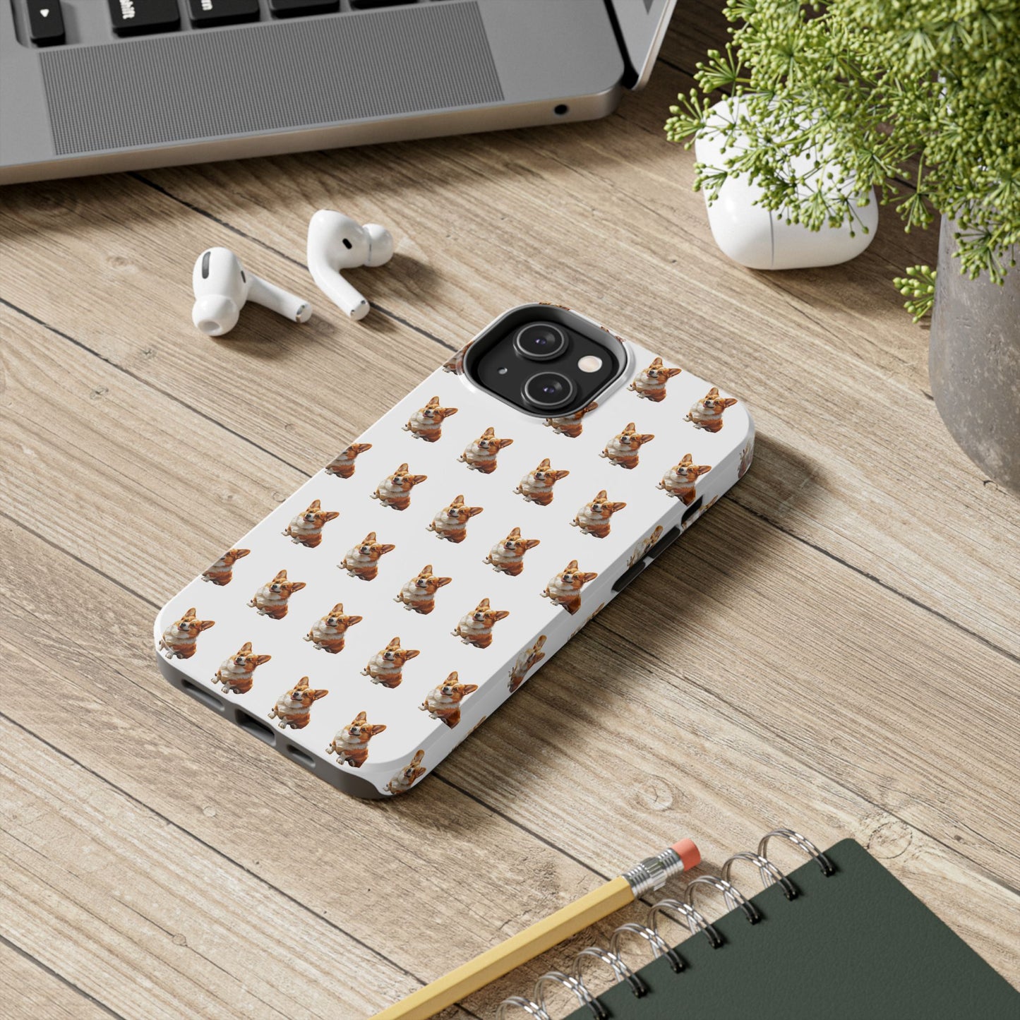 Cute Corgi Pattern Tough Phone Case - Stylish, Durable, Unique Gift for Dog Lovers, Pet Owners, Corgi Fans, and Birthdays