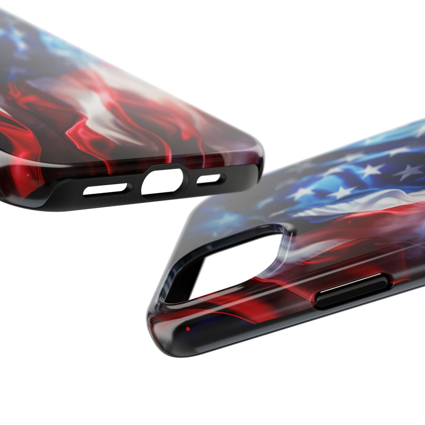 Patriotic Tough Phone Cases, American Flag Accessory, Durable Phone Cover, Gift for Veterans, Independence Day Decor