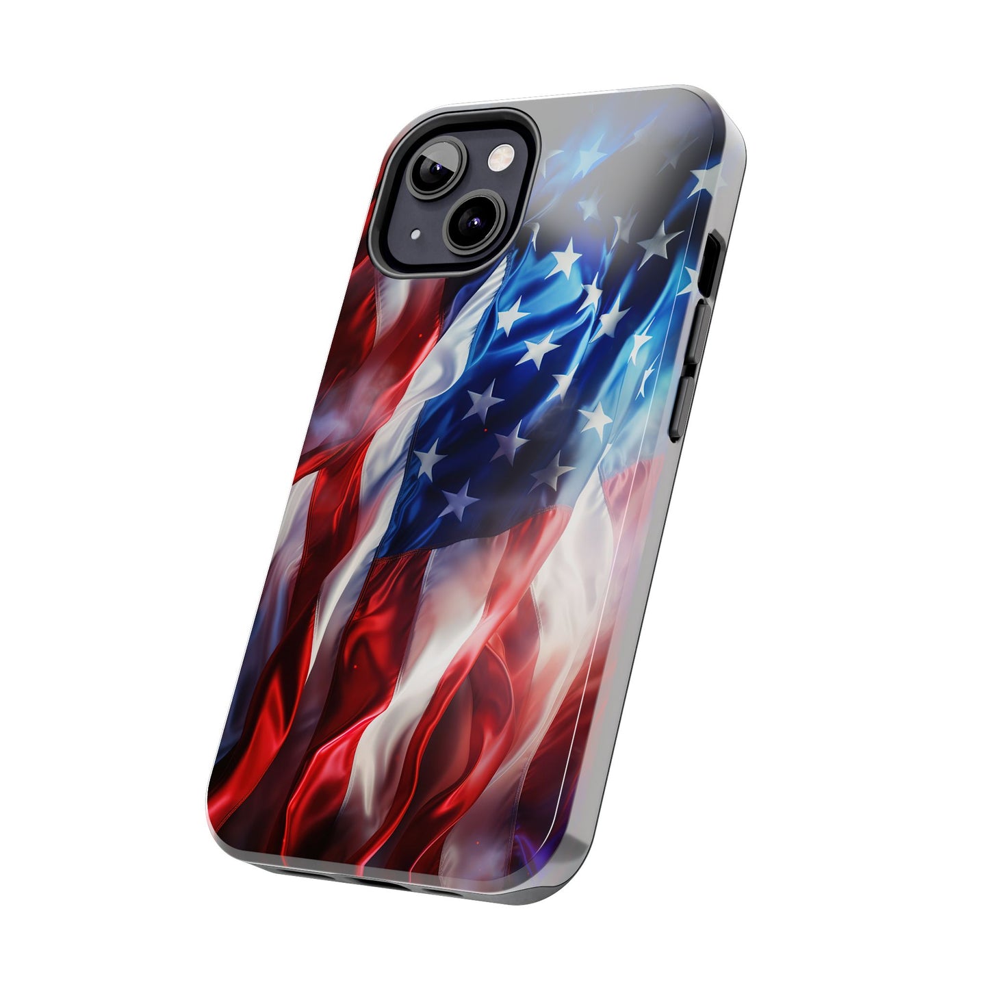 Patriotic Tough Phone Cases, American Flag Accessory, Durable Phone Cover, Gift for Veterans, Independence Day Decor