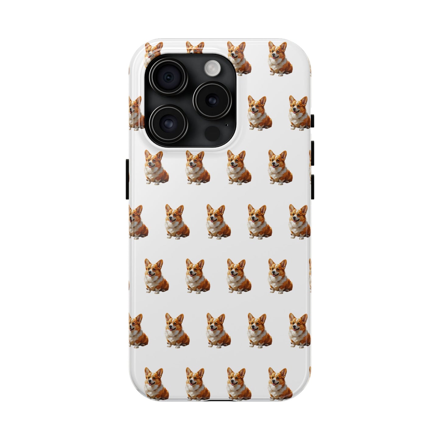 Cute Corgi Pattern Tough Phone Case - Stylish, Durable, Unique Gift for Dog Lovers, Pet Owners, Corgi Fans, and Birthdays