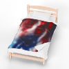 Vibrant American Flag Velveteen Plush Blanket, Cozy Throw for Patriotic Celebrations, Independence Day, Memorial Day, Home Décor