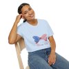 Patriotic Bow T-Shirt, 4th of July Outfit, Unisex Tee, Independence Day Apparel, Summer Celebration Shirt, Casual Red, White & Blue Top
