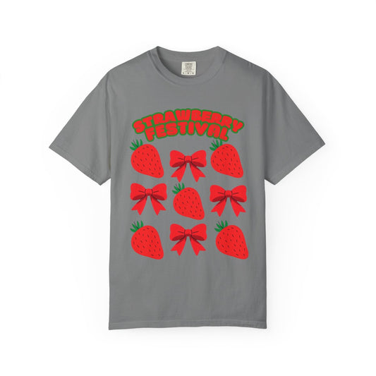 Strawberry Festival Unisex T-shirt, Cute Summer Tee, Fun Fruit Apparel, Festival Shirt, Gift for Berry Lovers