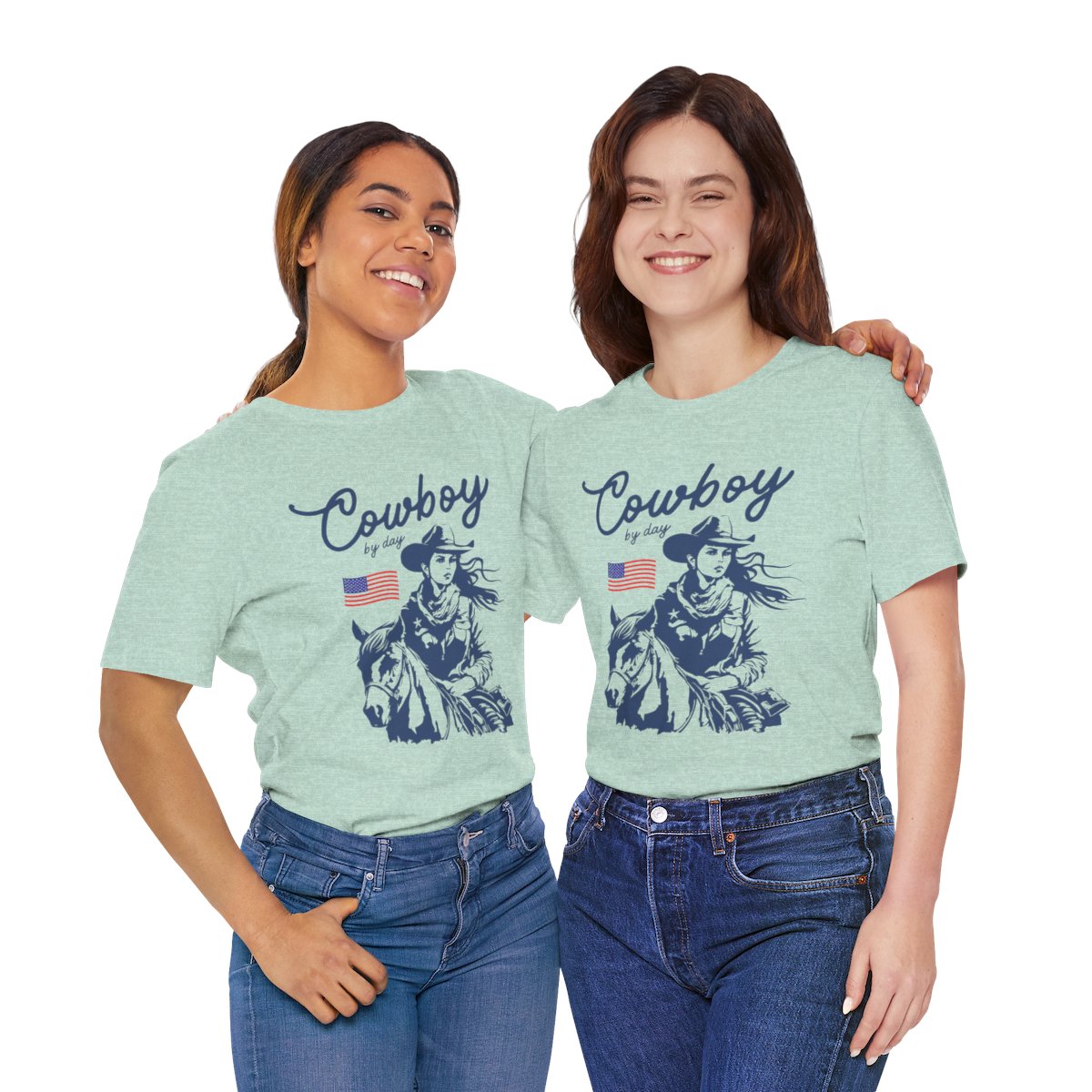 Cowboy by Day Unisex Tee | Western Apparel, Rodeo Shirt, Country Fashion, Gifts for Horse Lovers, Patriotic Outfit