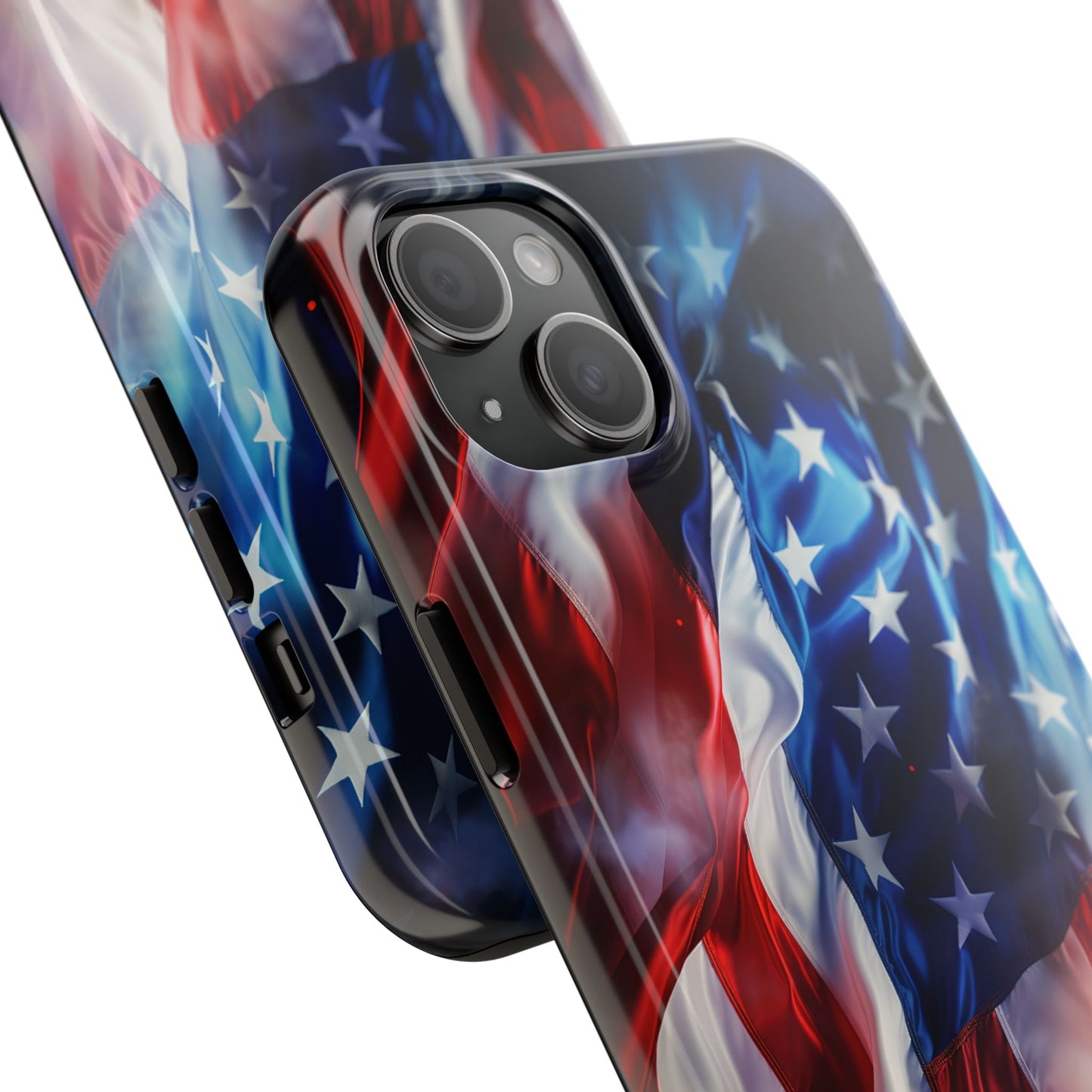 Patriotic Tough Phone Cases, American Flag Accessory, Durable Phone Cover, Gift for Veterans, Independence Day Decor