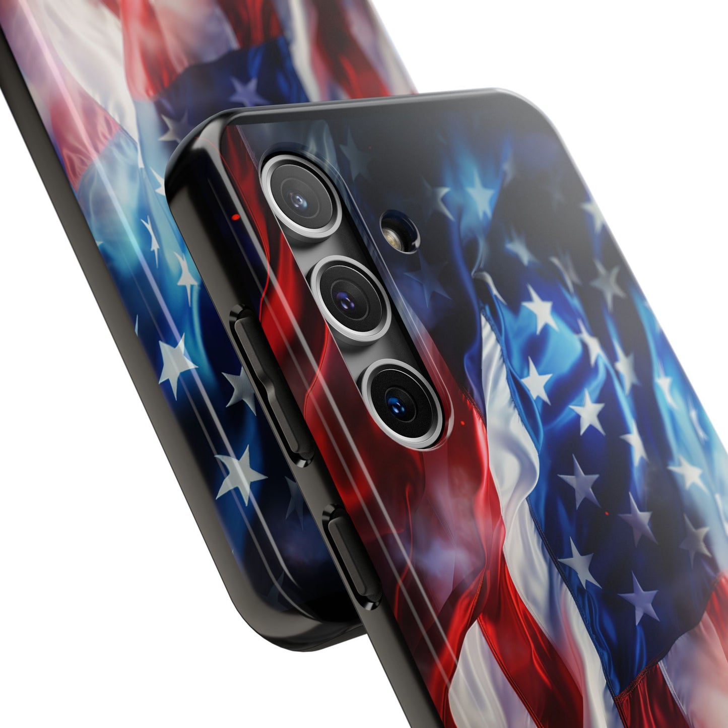 Patriotic Tough Phone Cases, American Flag Accessory, Durable Phone Cover, Gift for Veterans, Independence Day Decor