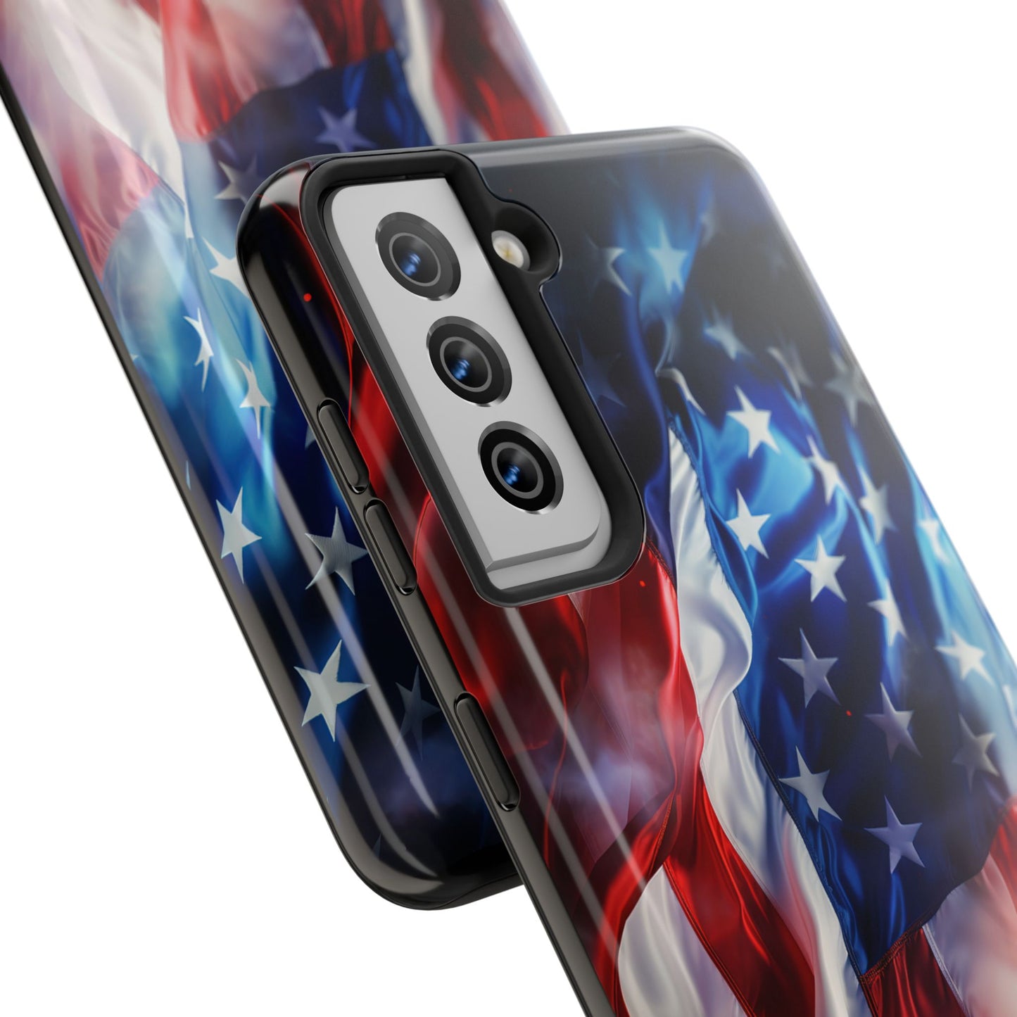 Patriotic Tough Phone Cases, American Flag Accessory, Durable Phone Cover, Gift for Veterans, Independence Day Decor