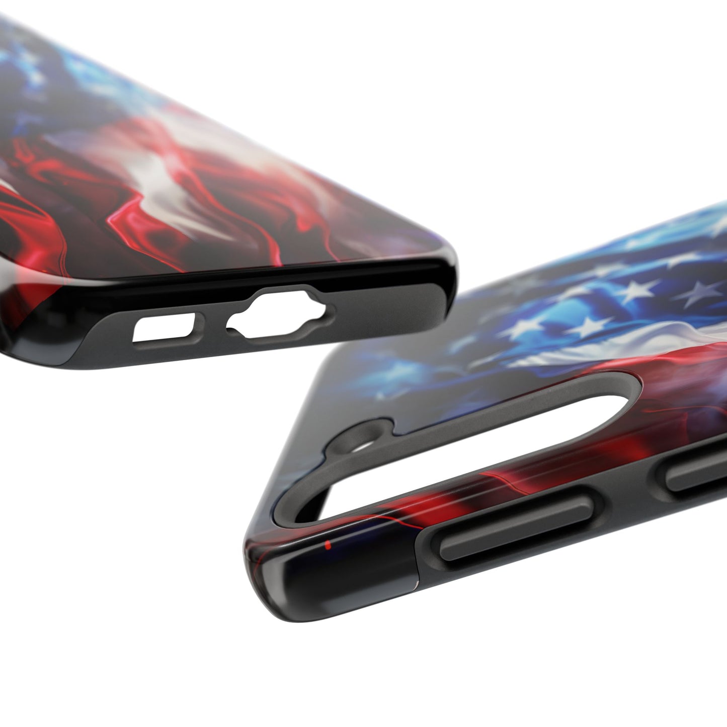 Patriotic Tough Phone Cases, American Flag Accessory, Durable Phone Cover, Gift for Veterans, Independence Day Decor