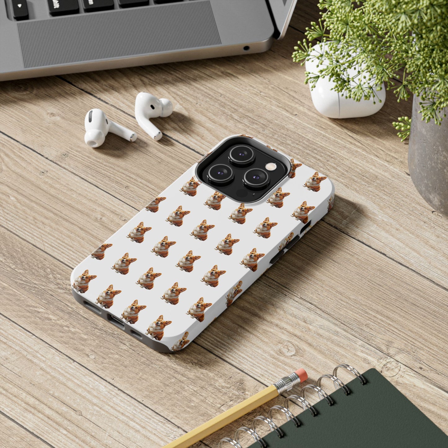 Cute Corgi Pattern Tough Phone Case - Stylish, Durable, Unique Gift for Dog Lovers, Pet Owners, Corgi Fans, and Birthdays