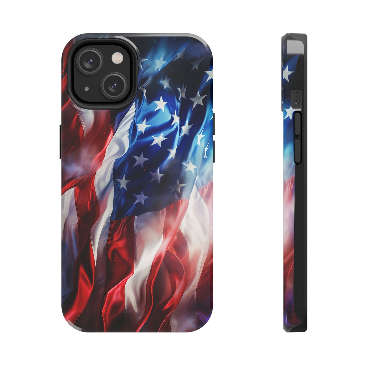 Patriotic Tough Phone Cases, American Flag Accessory, Durable Phone Cover, Gift for Veterans, Independence Day Decor