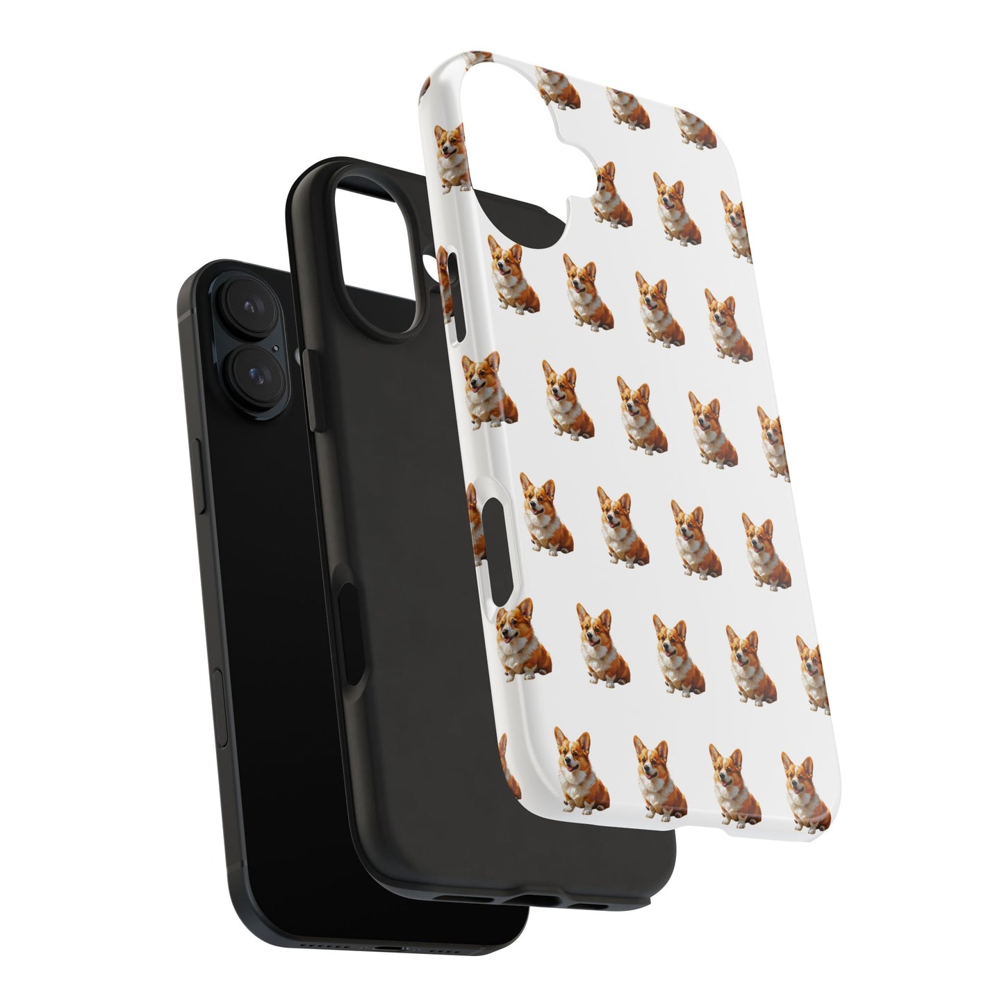 Cute Corgi Pattern Tough Phone Case - Stylish, Durable, Unique Gift for Dog Lovers, Pet Owners, Corgi Fans, and Birthdays