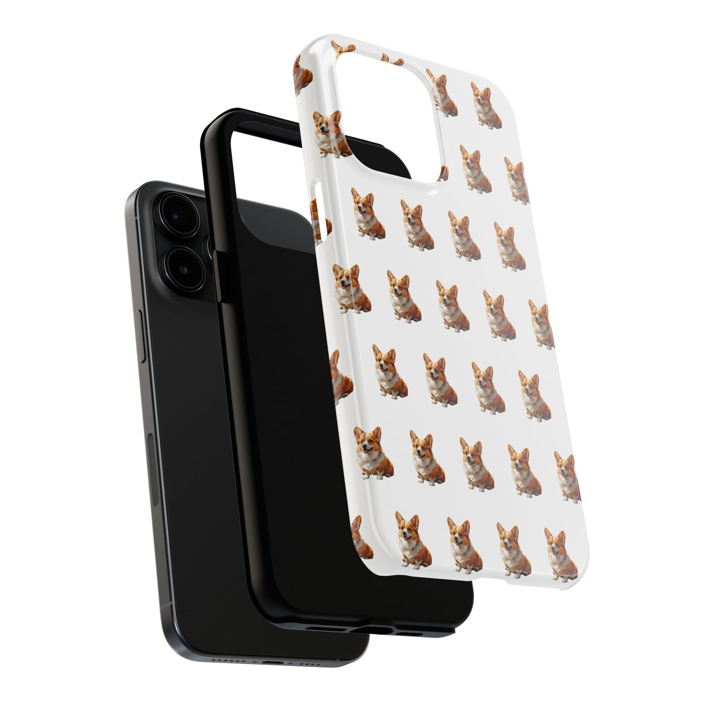 Cute Corgi Pattern Tough Phone Case - Stylish, Durable, Unique Gift for Dog Lovers, Pet Owners, Corgi Fans, and Birthdays