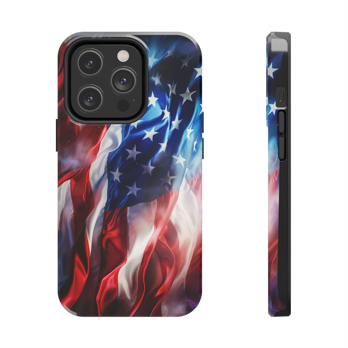 Patriotic Tough Phone Cases, American Flag Accessory, Durable Phone Cover, Gift for Veterans, Independence Day Decor