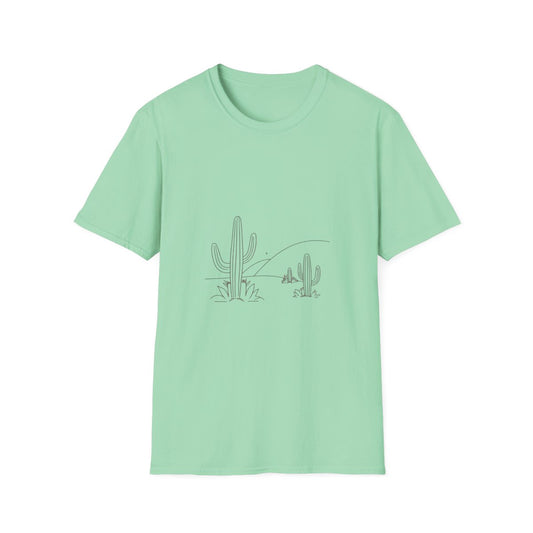 Cactus Adventure Unisex Softstyle T-Shirt | Nature Lover Gift, Casual Wear, Eco-Friendly Style, Summer Outing Essential, Travel Tee