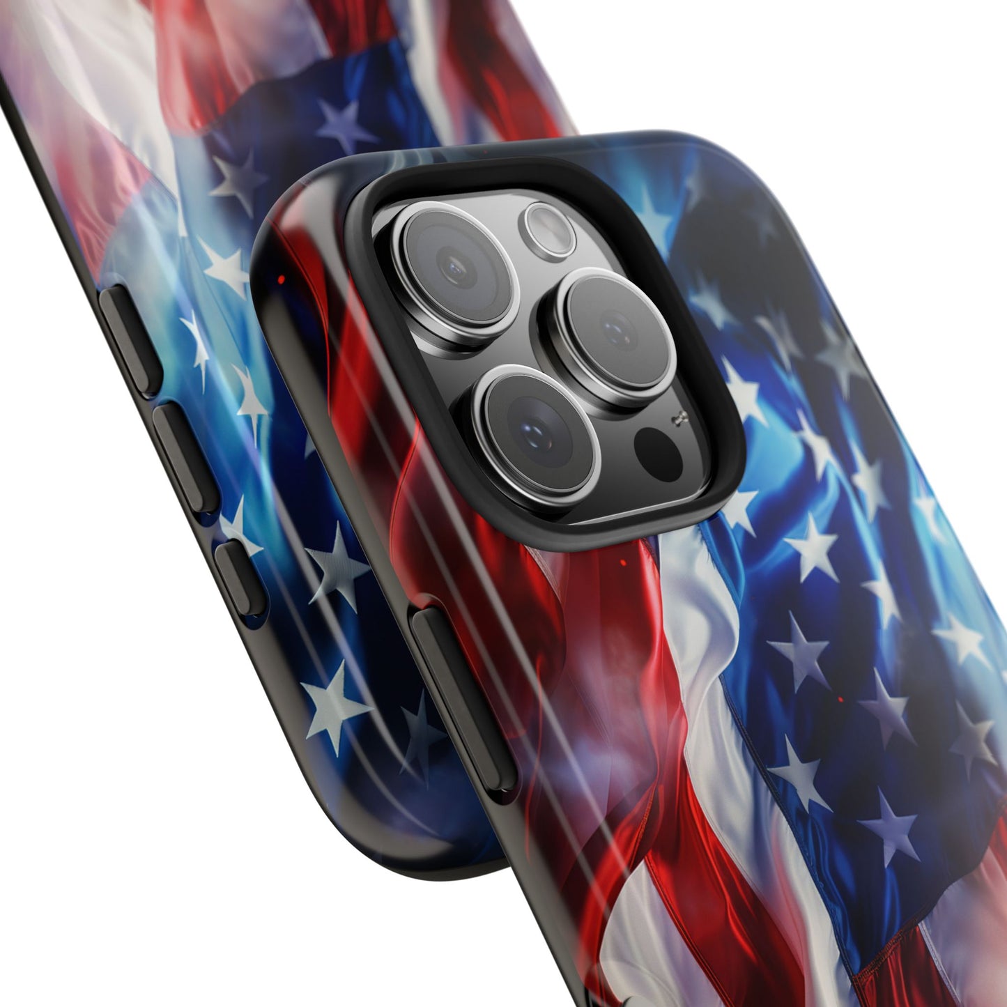 Patriotic Tough Phone Cases, American Flag Accessory, Durable Phone Cover, Gift for Veterans, Independence Day Decor