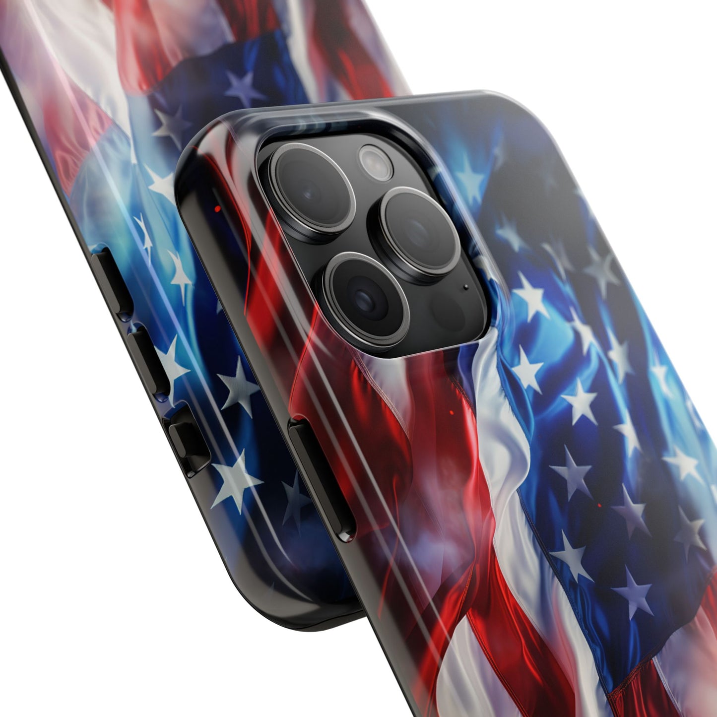 Patriotic Tough Phone Cases, American Flag Accessory, Durable Phone Cover, Gift for Veterans, Independence Day Decor