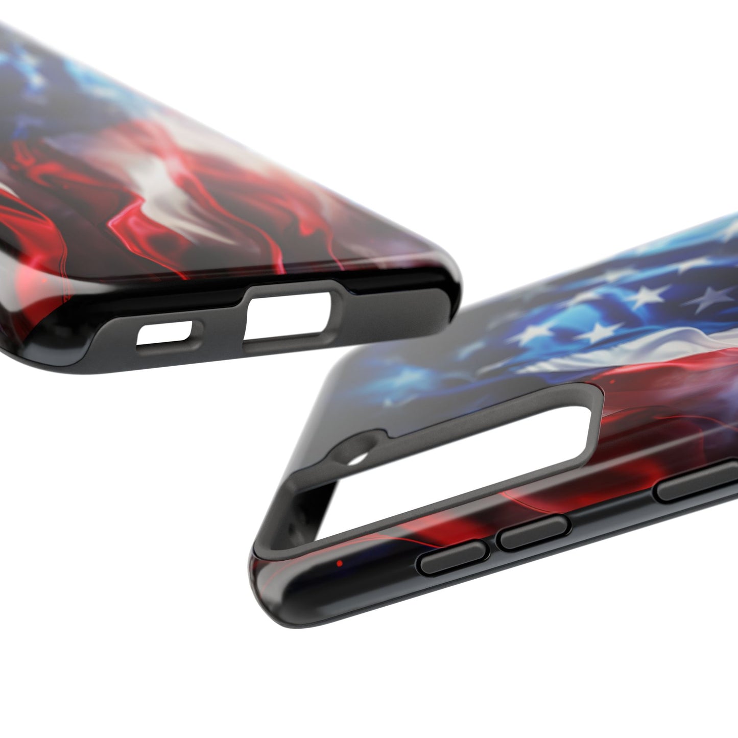 Patriotic Tough Phone Cases, American Flag Accessory, Durable Phone Cover, Gift for Veterans, Independence Day Decor