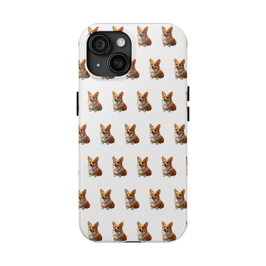 Cute Corgi Pattern Tough Phone Case - Stylish, Durable, Unique Gift for Dog Lovers, Pet Owners, Corgi Fans, and Birthdays