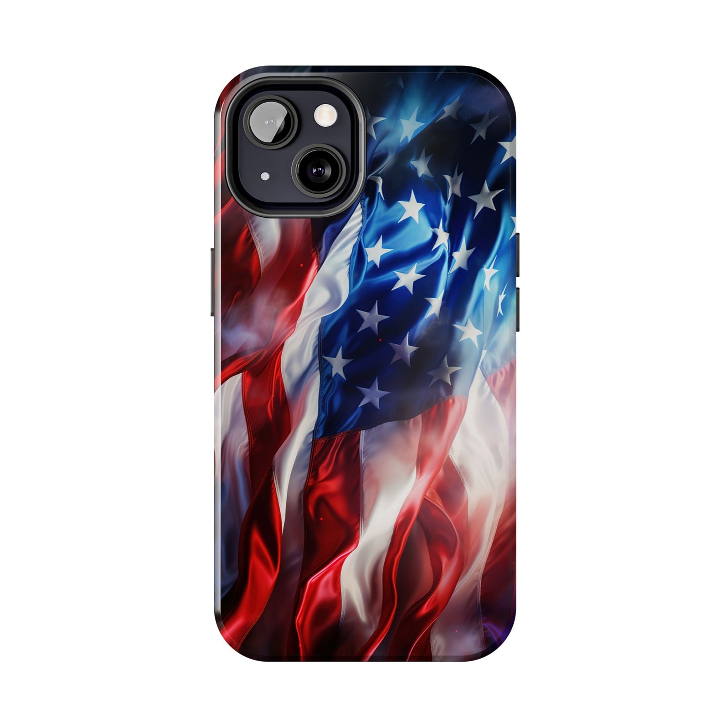 Patriotic Tough Phone Cases, American Flag Accessory, Durable Phone Cover, Gift for Veterans, Independence Day Decor