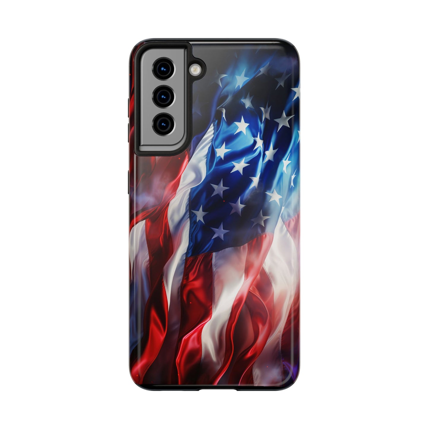 Patriotic Tough Phone Cases, American Flag Accessory, Durable Phone Cover, Gift for Veterans, Independence Day Decor