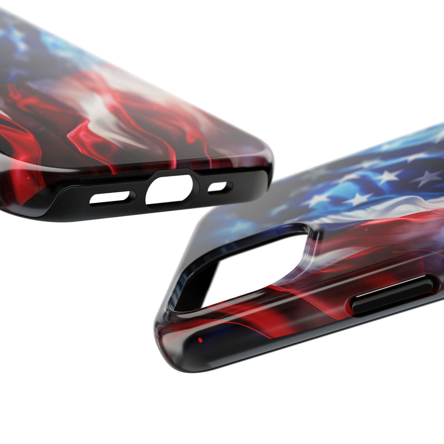 Patriotic Tough Phone Cases, American Flag Accessory, Durable Phone Cover, Gift for Veterans, Independence Day Decor