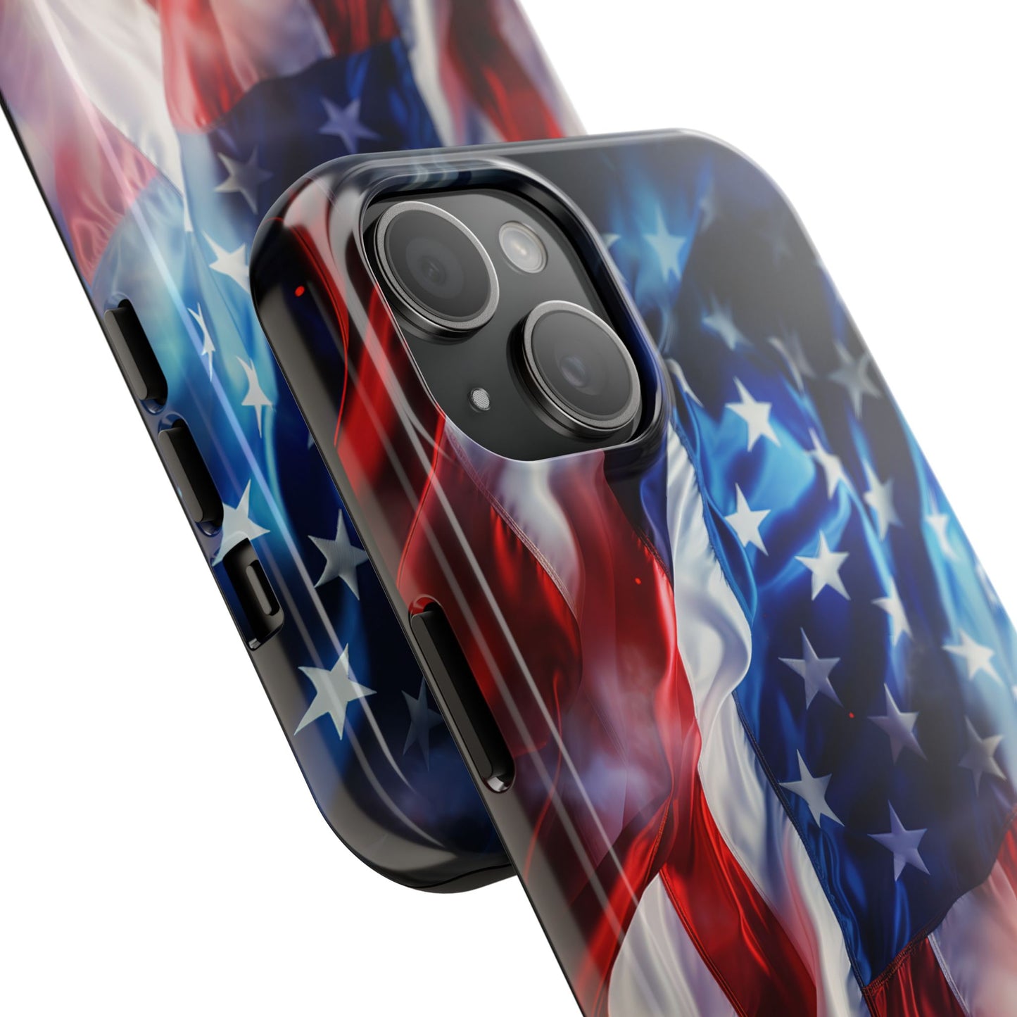 Patriotic Tough Phone Cases, American Flag Accessory, Durable Phone Cover, Gift for Veterans, Independence Day Decor