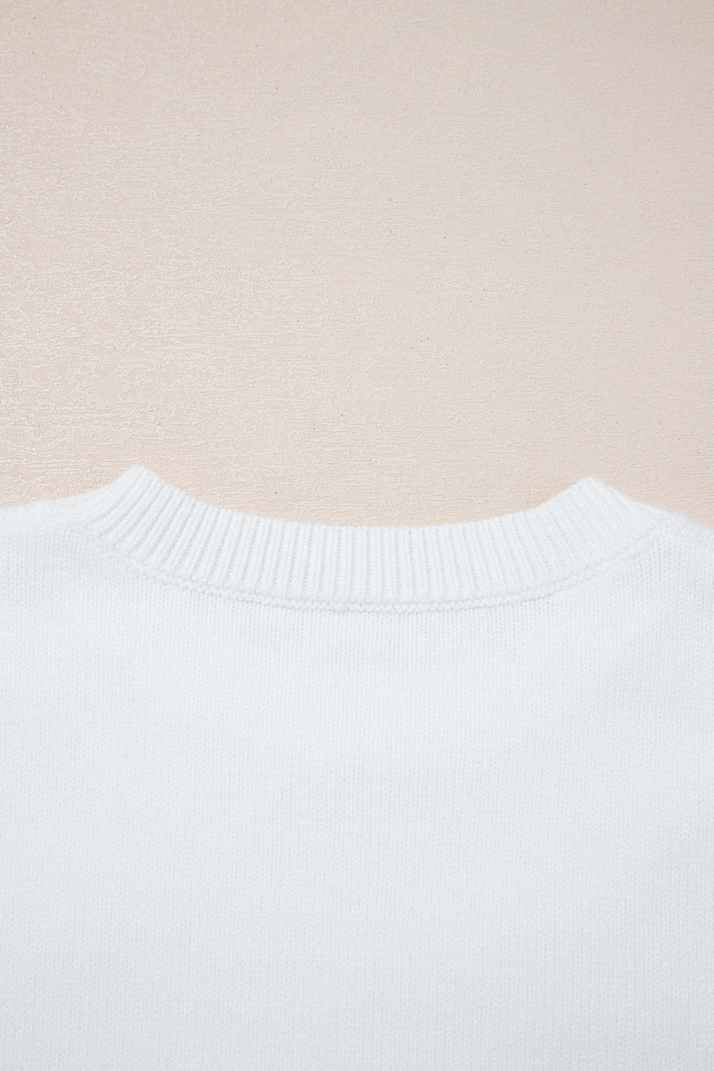 White Tinsel Boots Horseshoe Star Pattern Knit Sweater